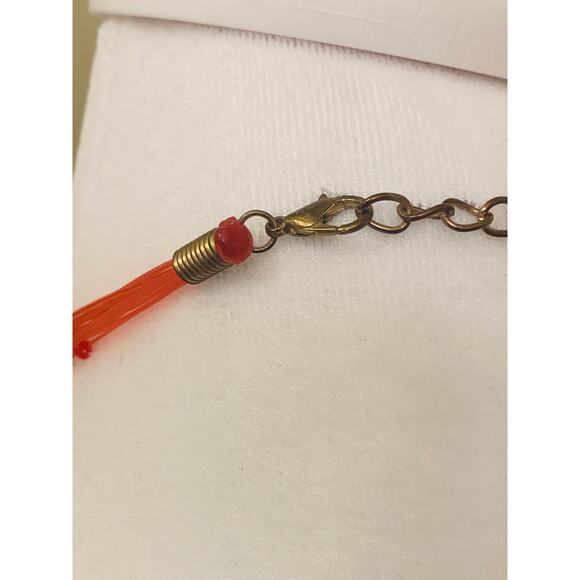 20 Strand Red Beaded Necklace, Seed Beads - Picture 6 of 6